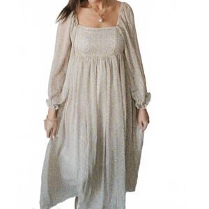 NEW THINGS BETWEEN pretty little thing maxi dress in ivory combo